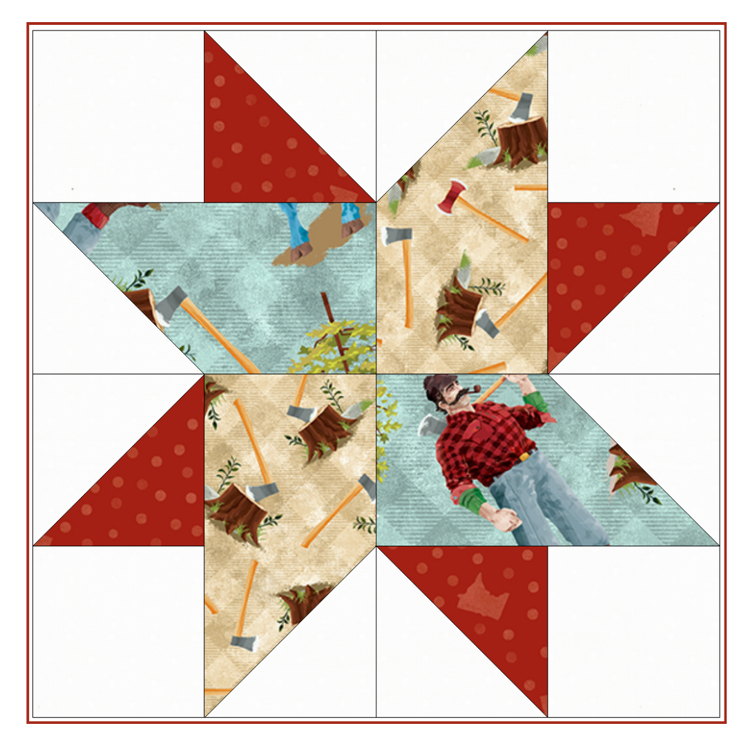 Kit:  Shop Block- Quilt Minnesota 2024 Duck Tracks