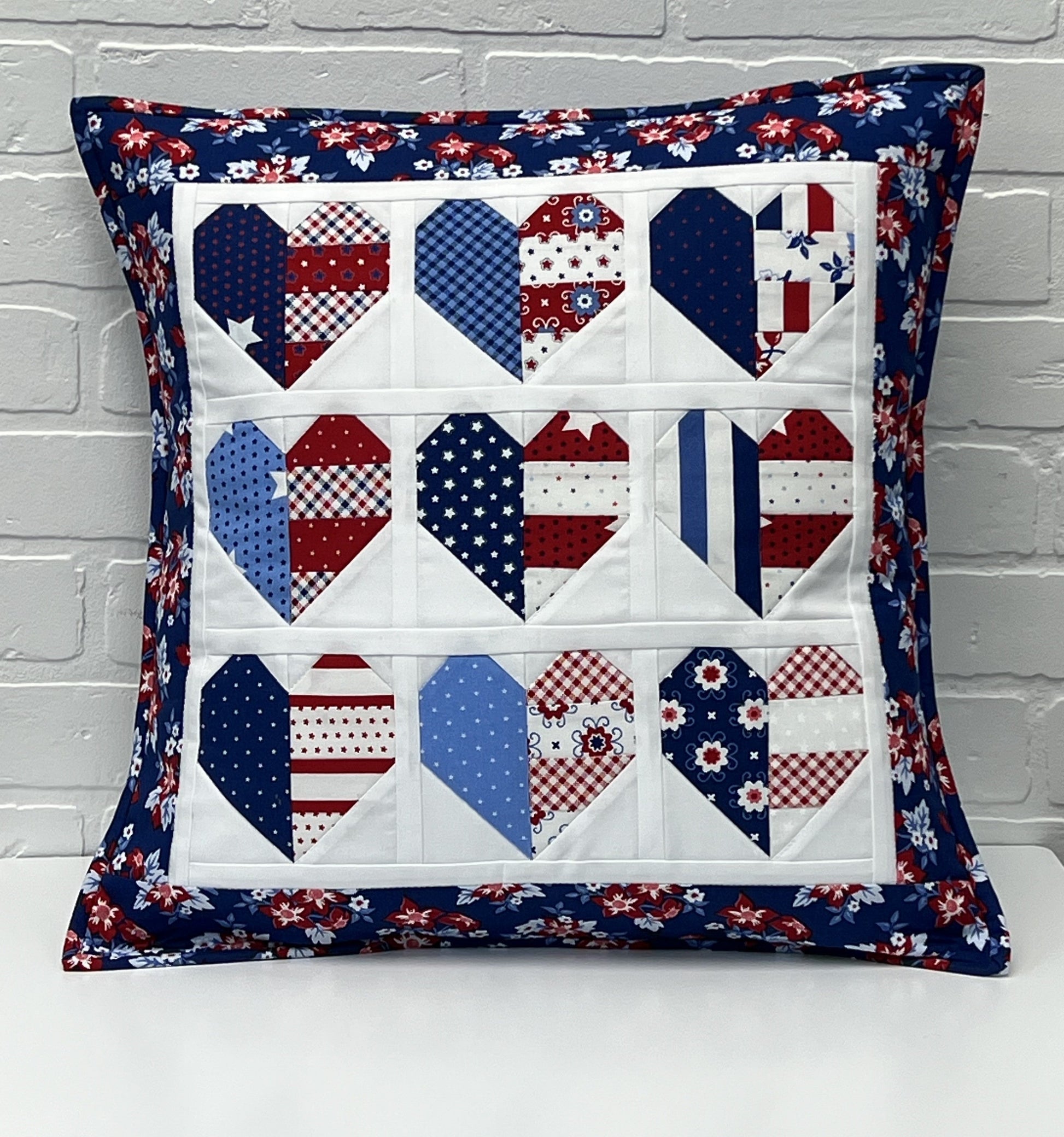 Kit: Heartstrings Pillow in Star Spangled