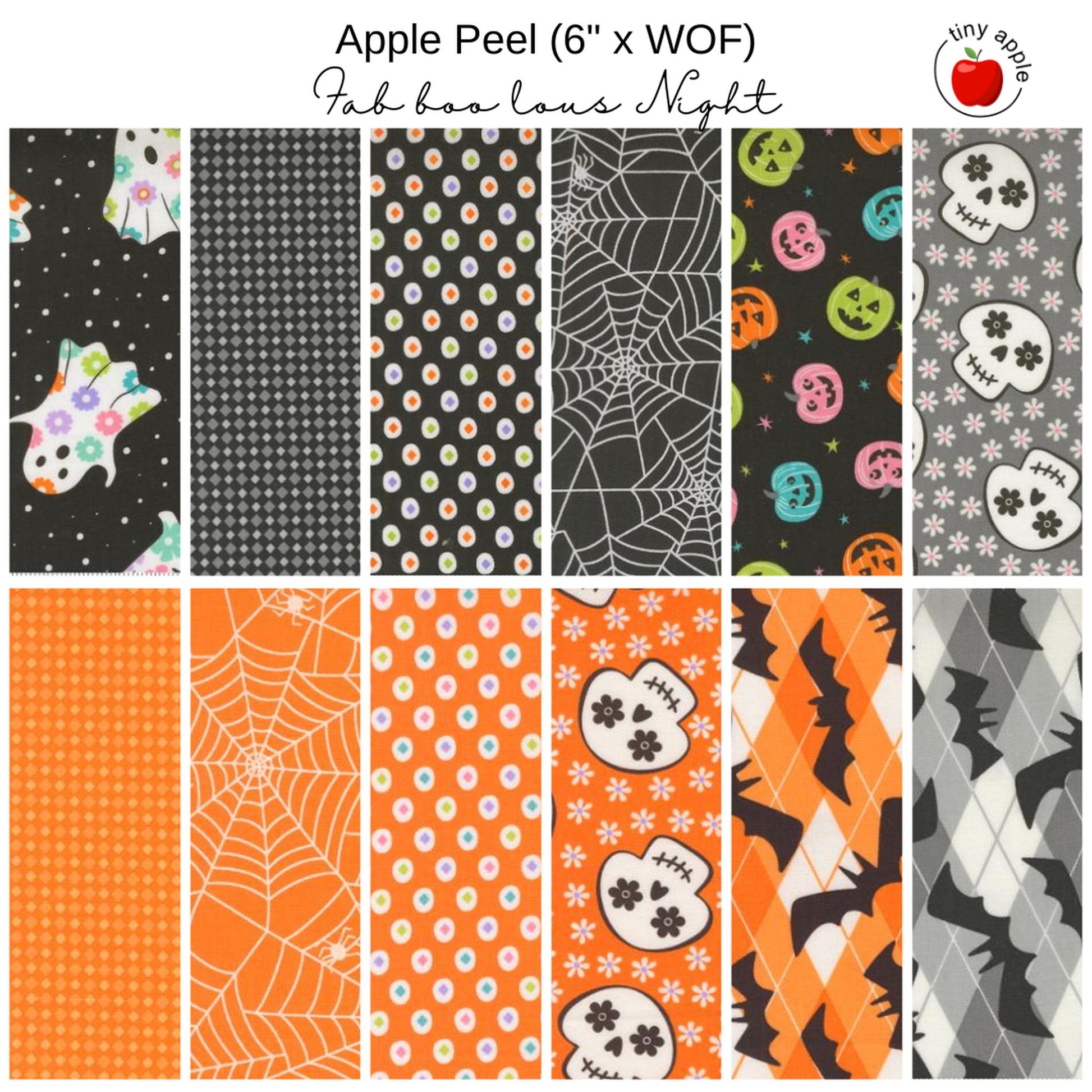 6" Apple Peel (12) - Fab Boo Lous Night