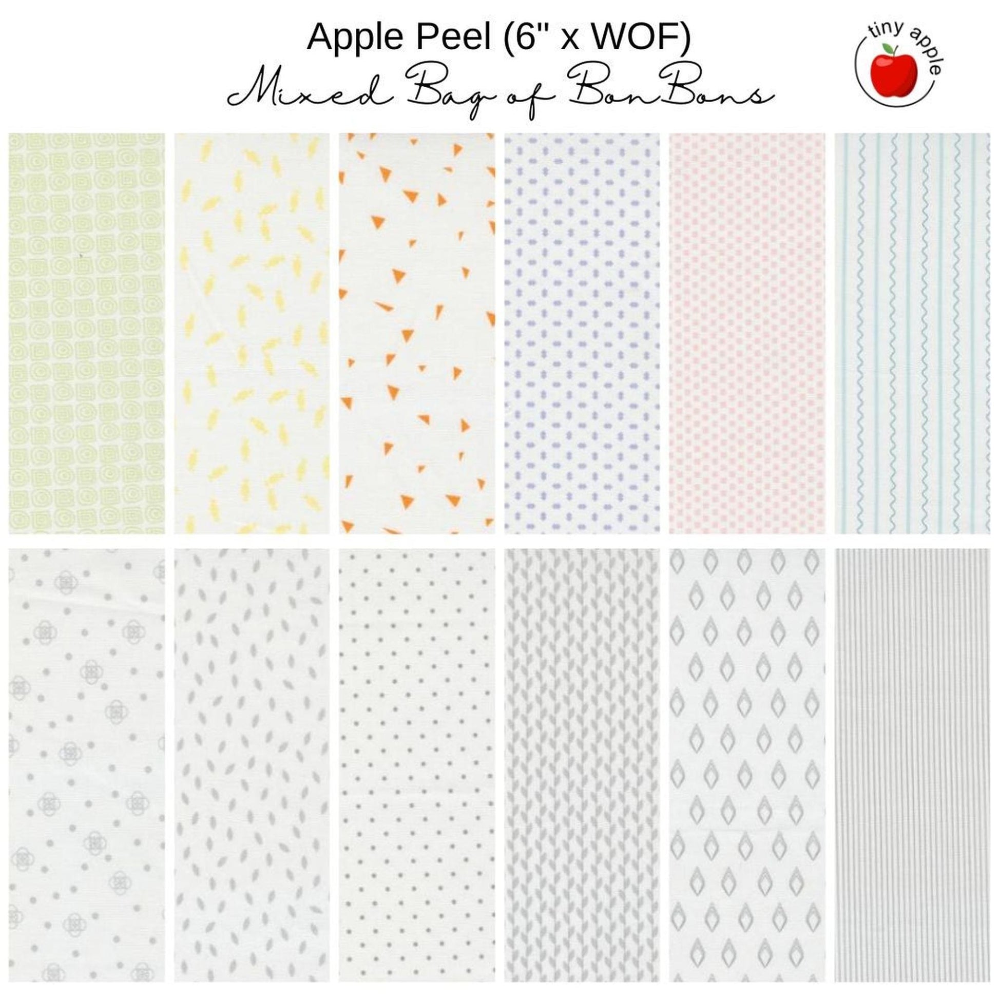 6" Apple Peel (12) - Mixed Bag of Bonbons
