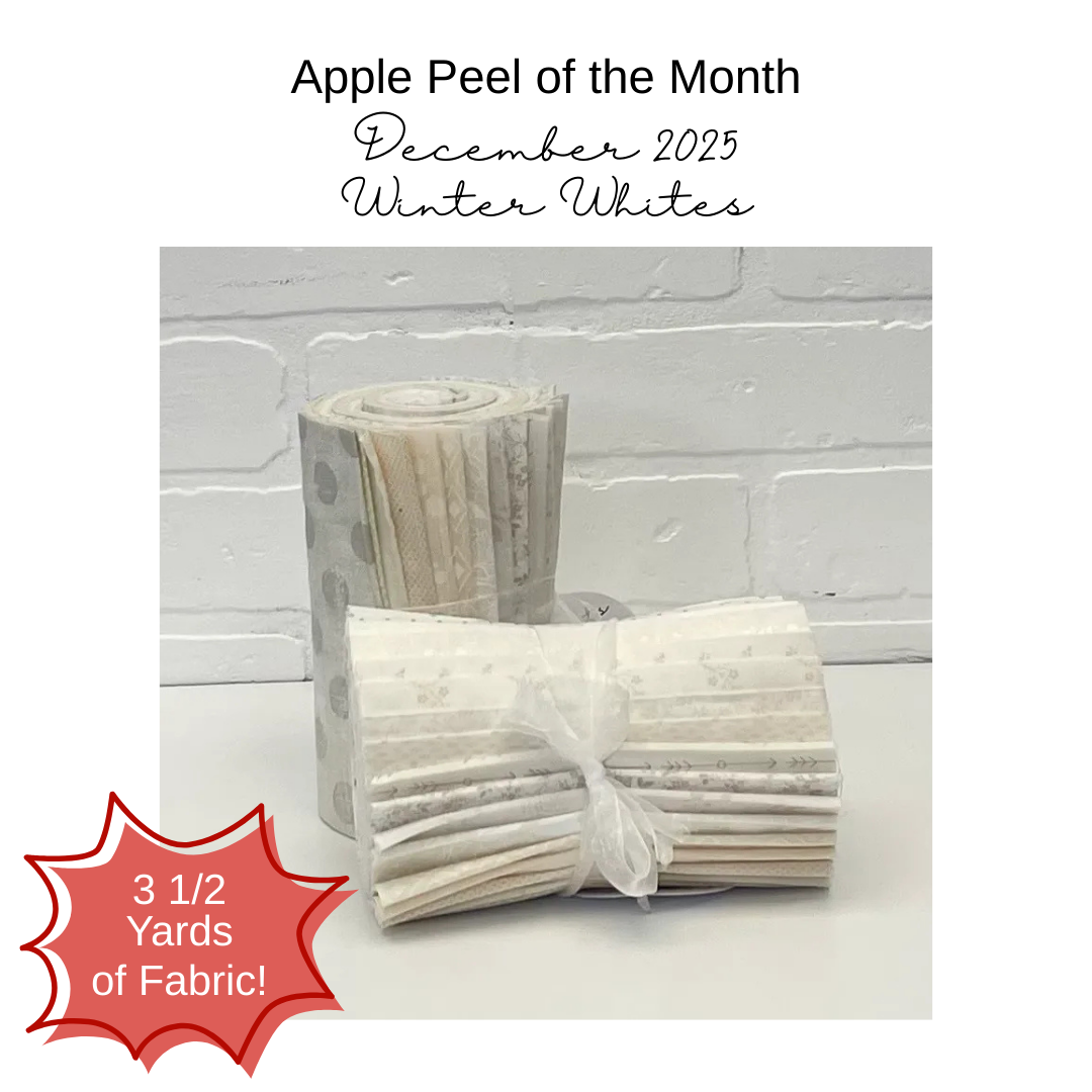 6" Apple Peel (21) Peel of The Month December Winter White