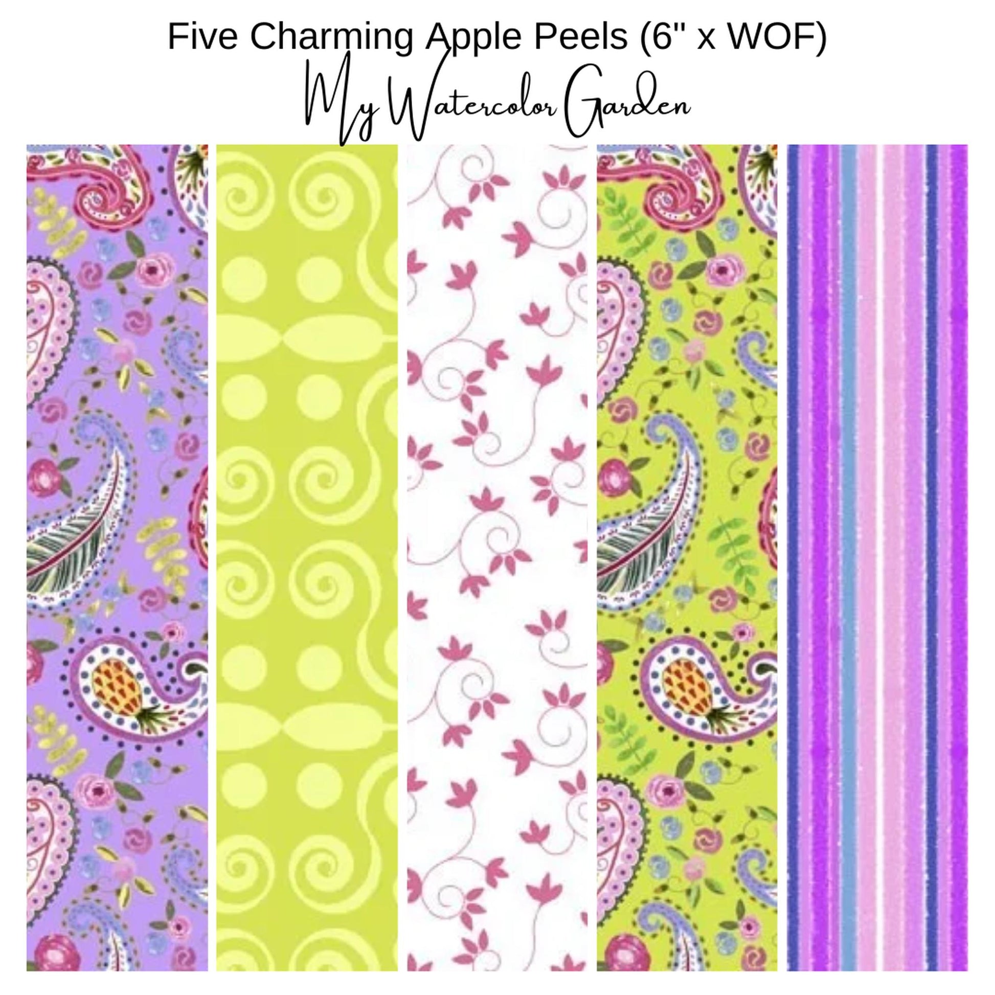 6" Apple Peel (5) - Charming Peel My Watercolor Garden