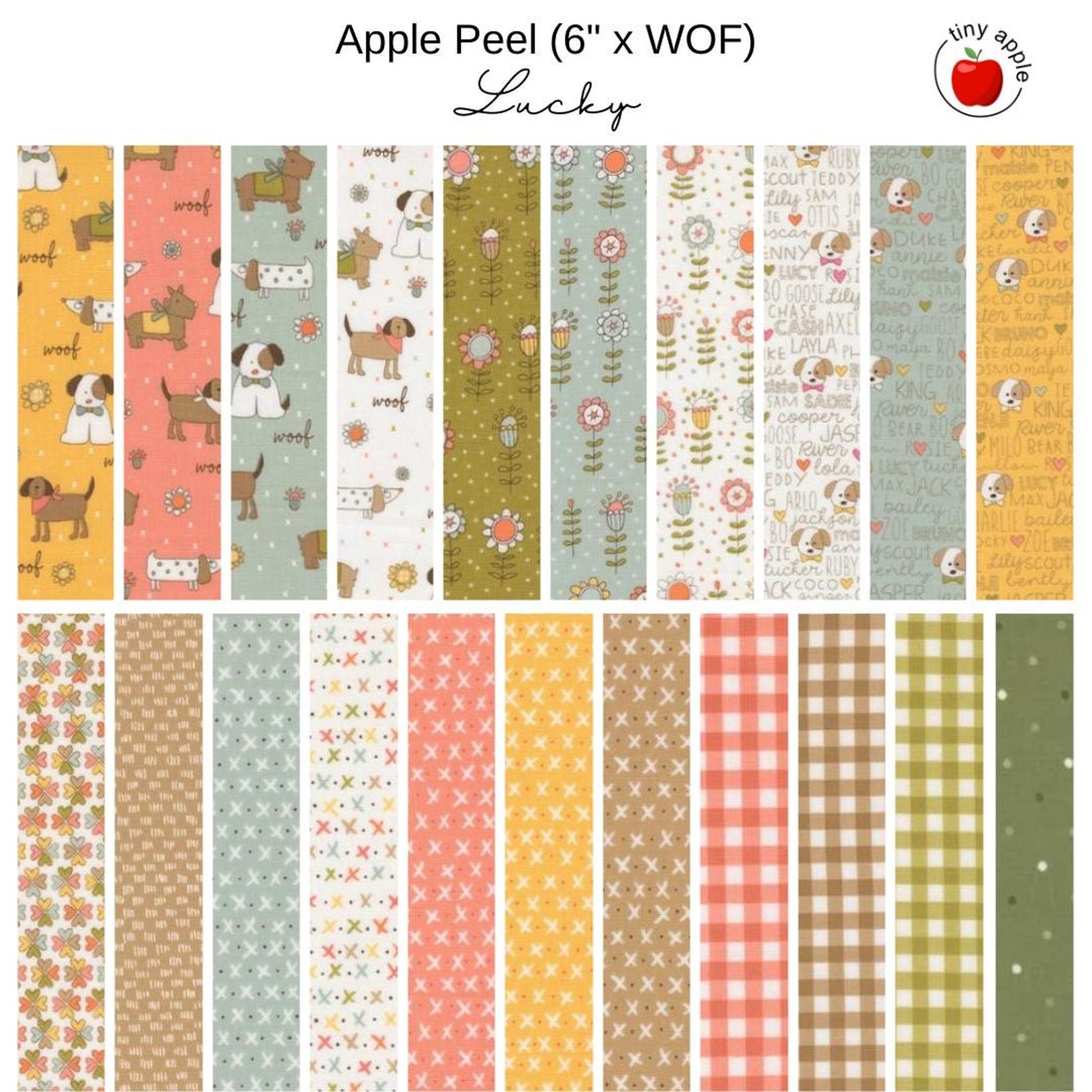 6" Apple Peels (21) - Lucky