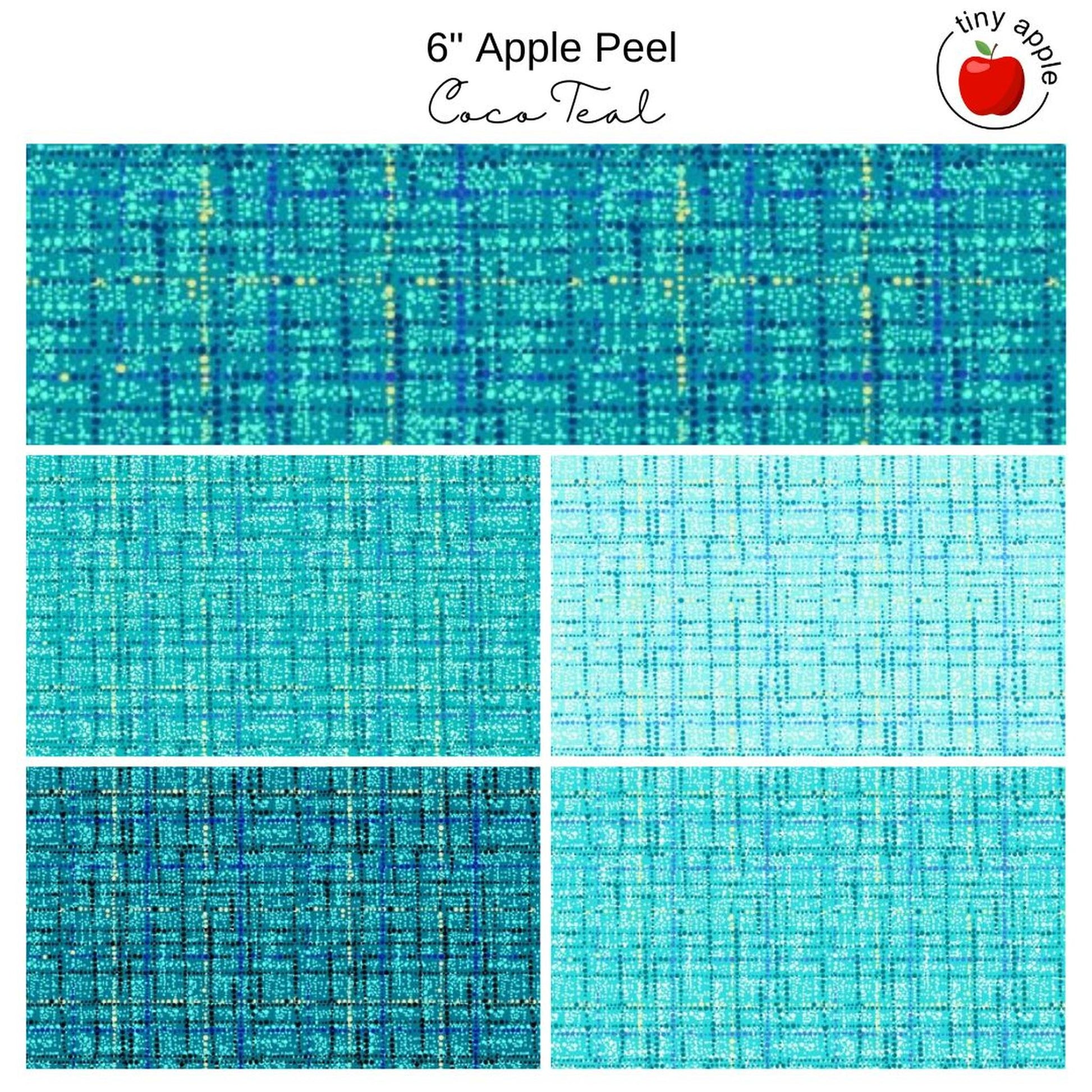 6" Apple Peels (5) - Coco Teal