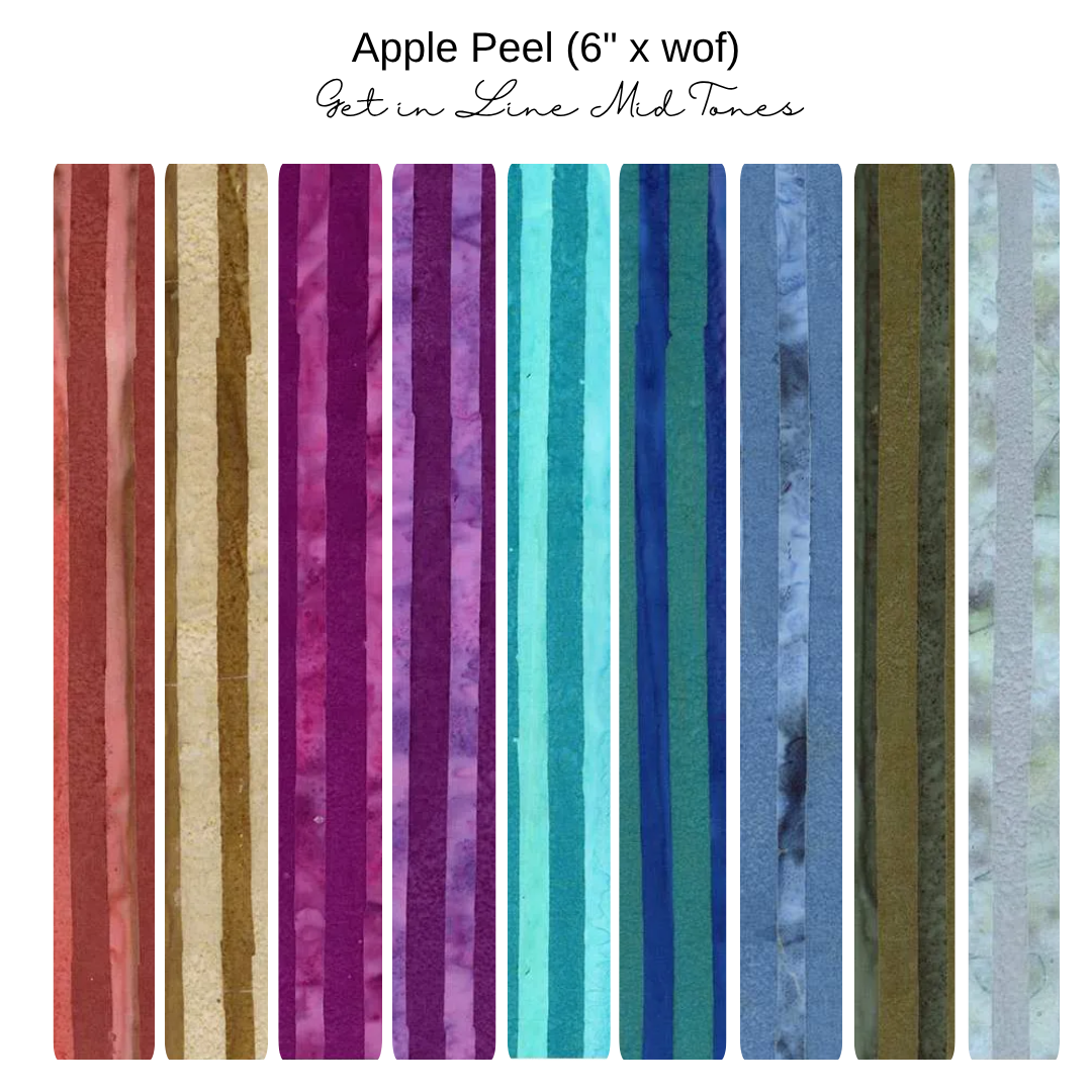 6" Apple Peels (9) - Get in Line - Mid-Tones