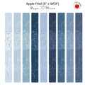 6" Apple Peels (9) - Glaze III Blue