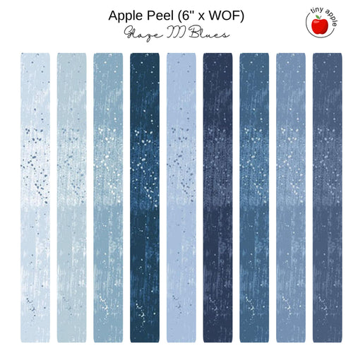 6" Apple Peels (9) - Glaze III Blue