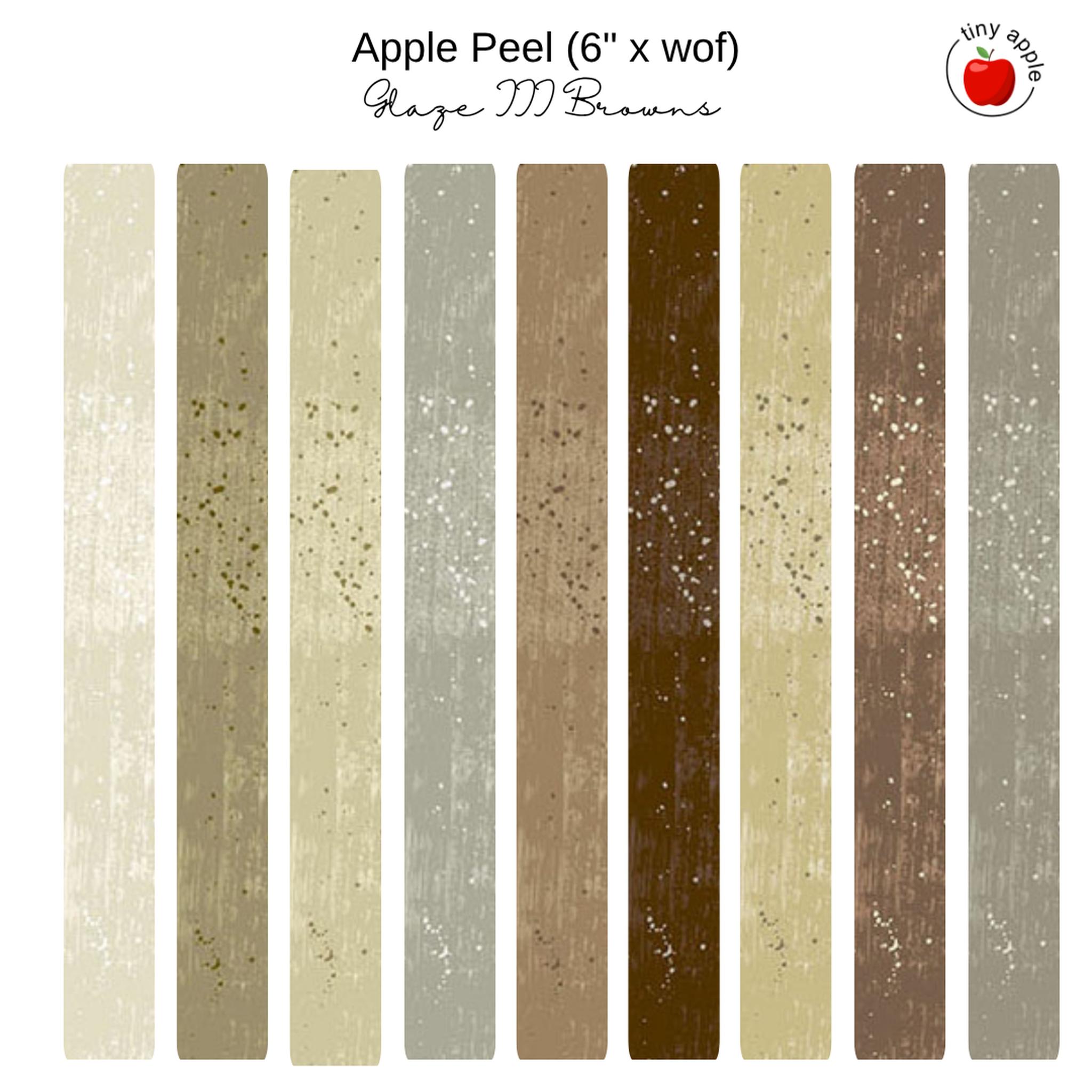 6" Apple Peels (9) - Glaze III Browns