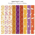 6" Apple Peels (9) - Wishflower - Purple and Gold