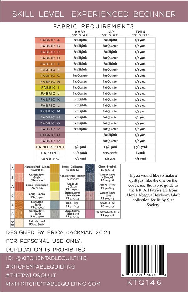 Pattern:  The Taylor Quilt