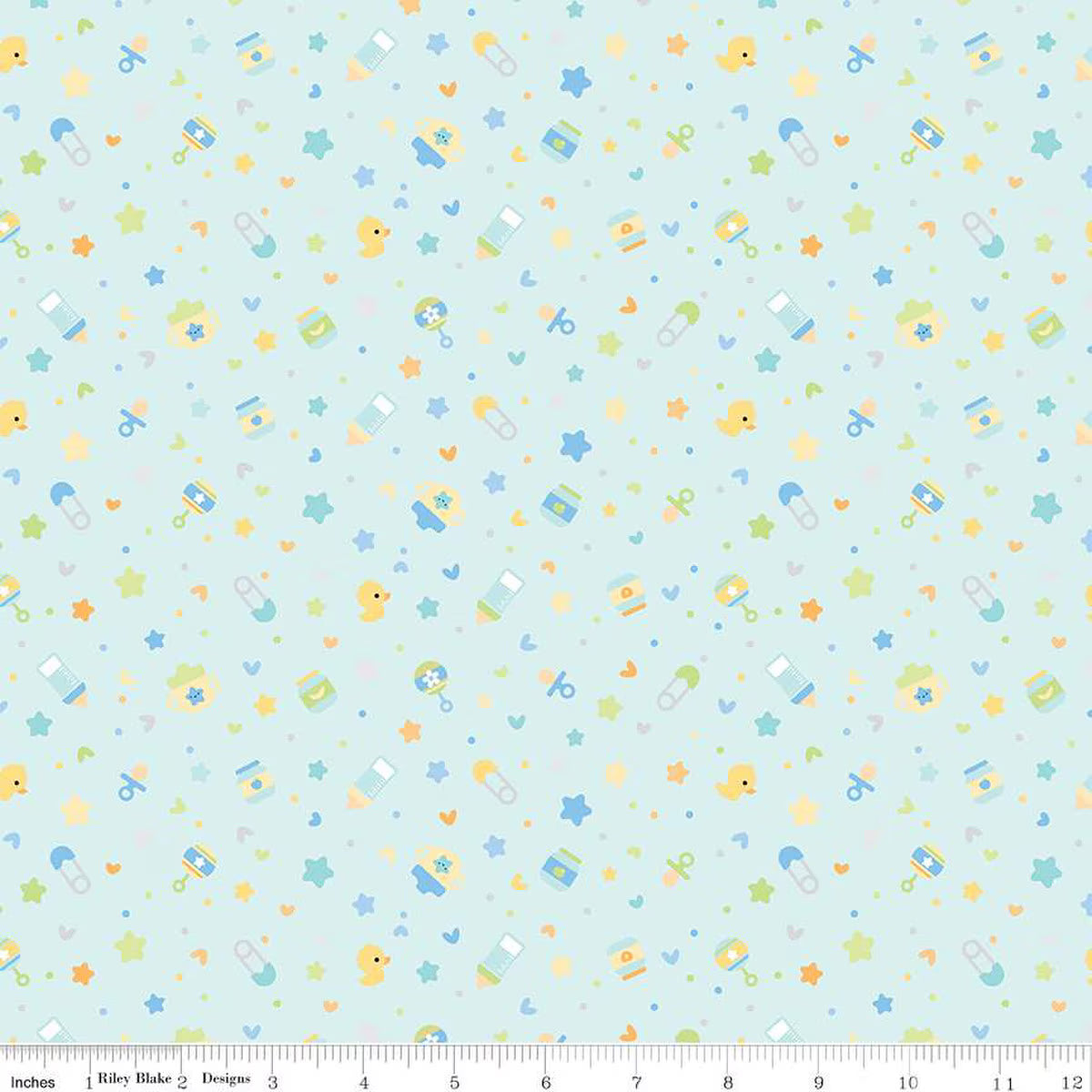 Designer Flannel by Doodlebug Design - Binkies And Bottles: Sky