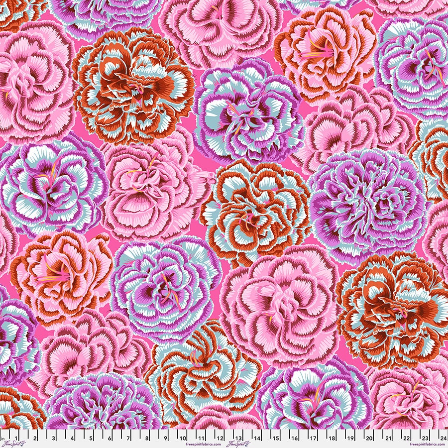 Kaffe Fassett August Collective - Picotee Carnations - Pink