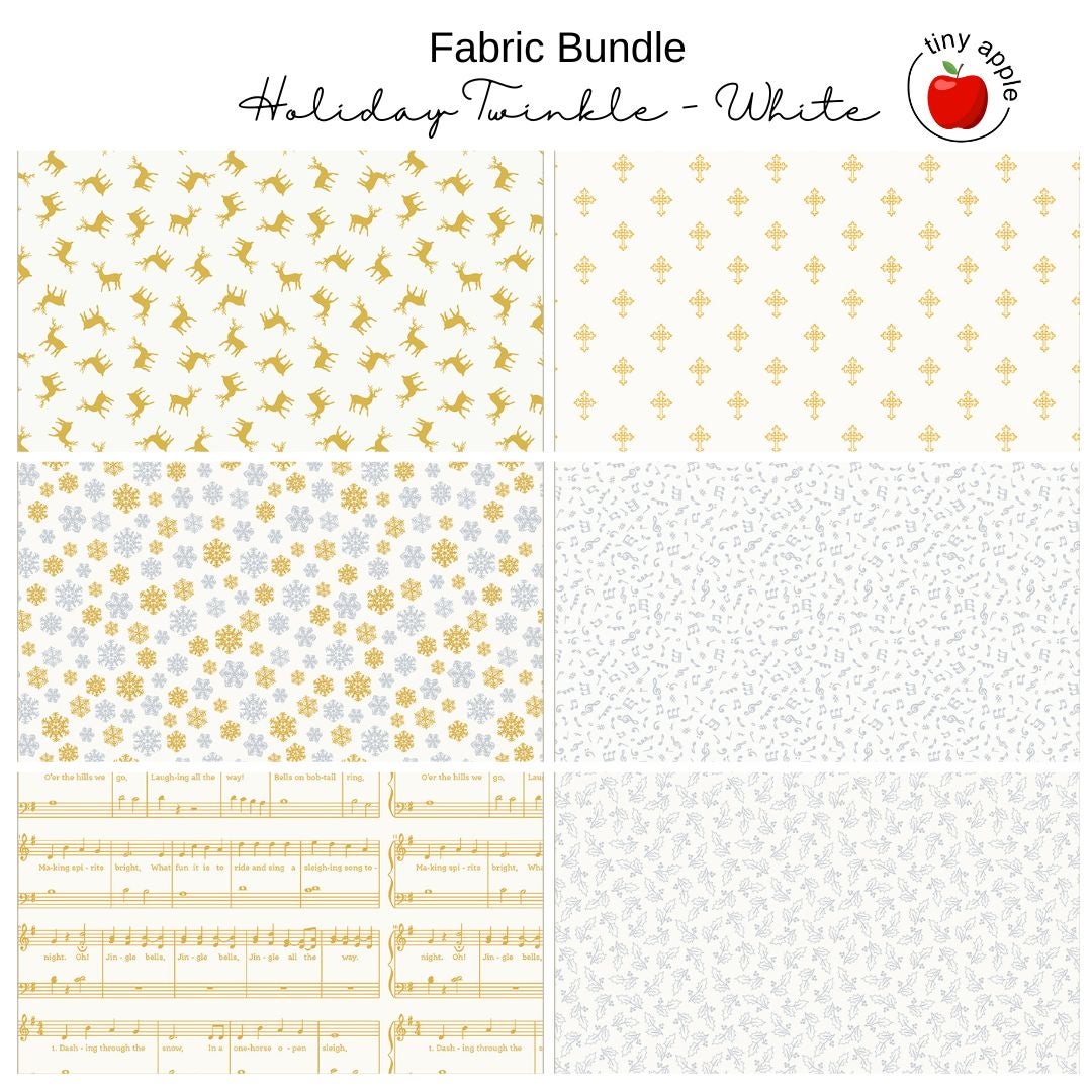 Fat Quarter Bundle (6) Twinkle White