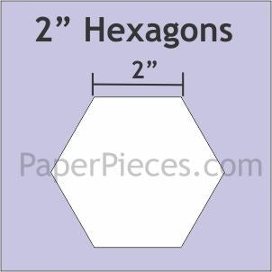 Paper Pieces: Hexagon 2 inch - Small Pack (25 pieces)