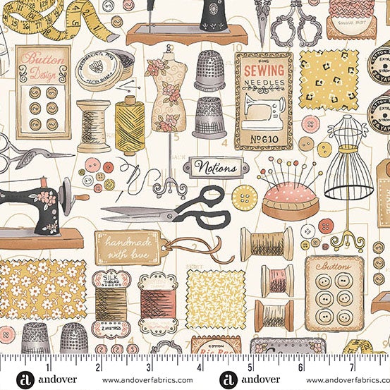 Atelier by Makower -Couture Cream