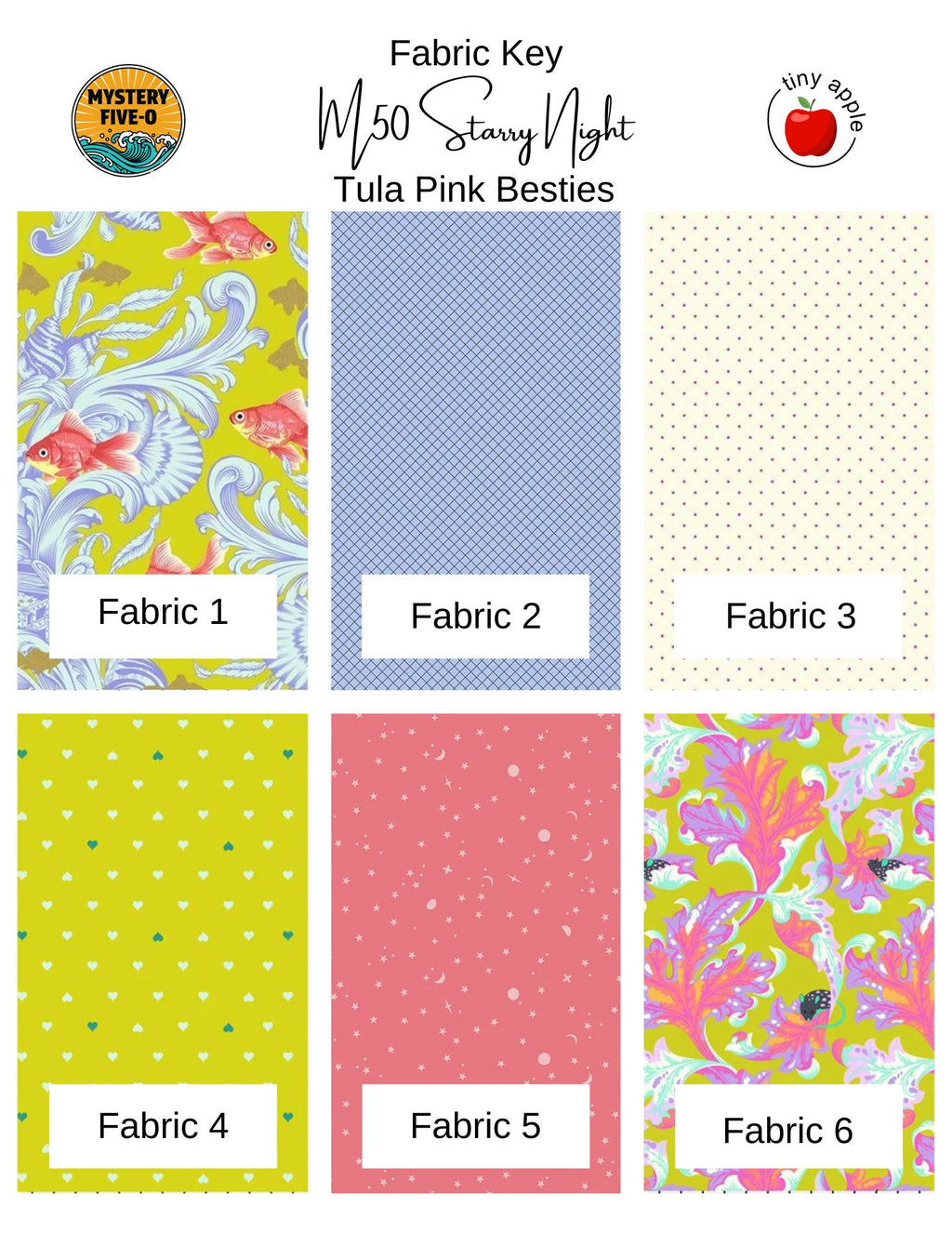 Fat Quarter Bundle (6) M50 | Tula Besties