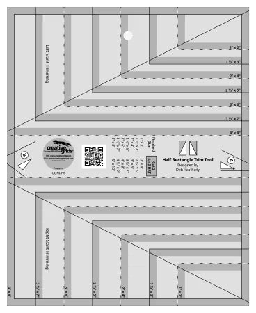 Creative Grids Half Rectangle Trim Tool Quilt Ruler