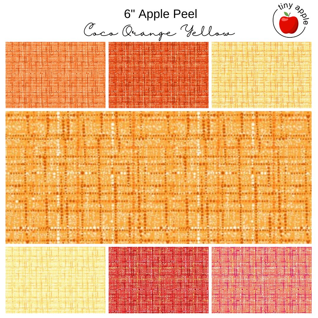 6" Apple Peels (7) - Coco Orange/Yellow