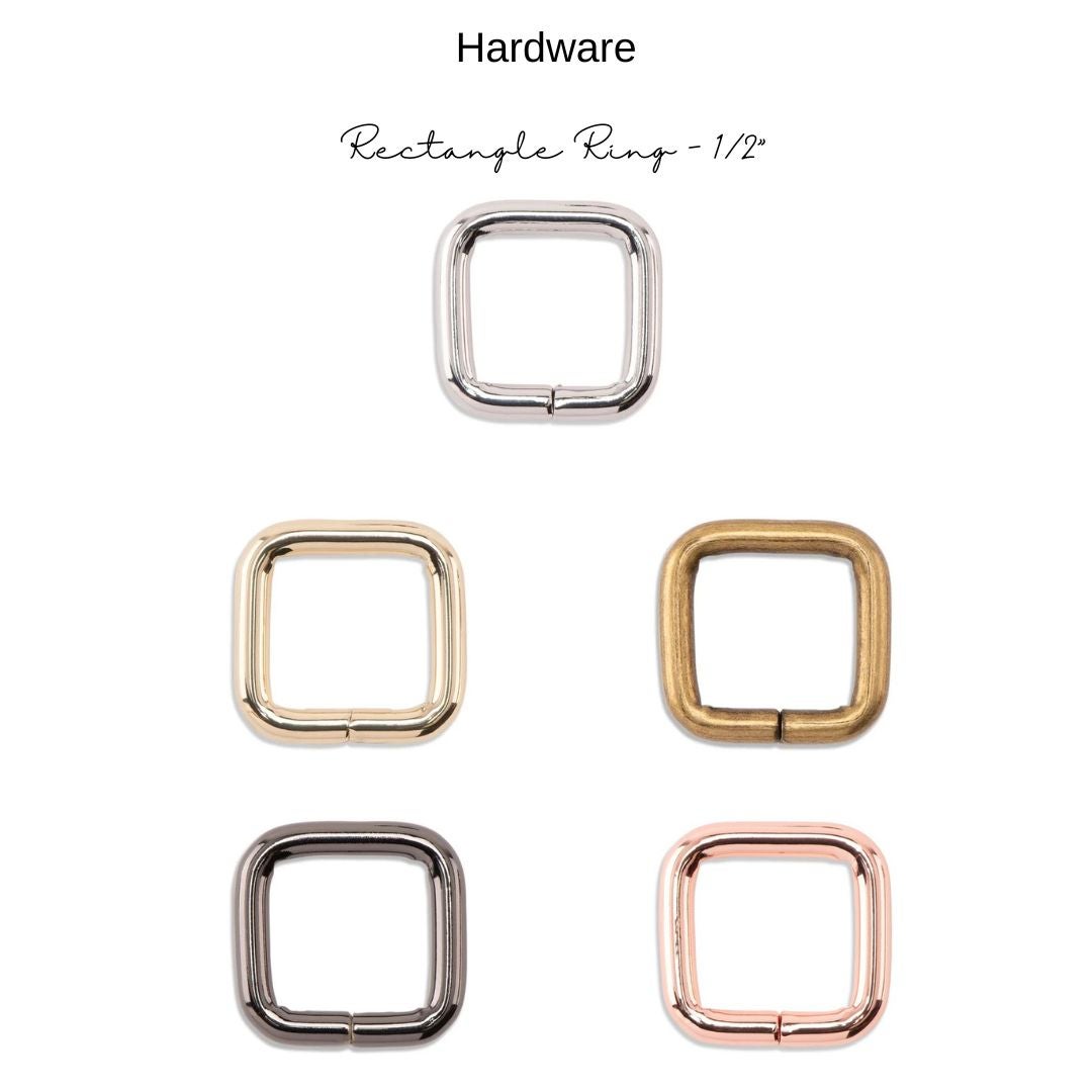 Hardware: Rectangle Ring 1/2” | Multiple Finishes