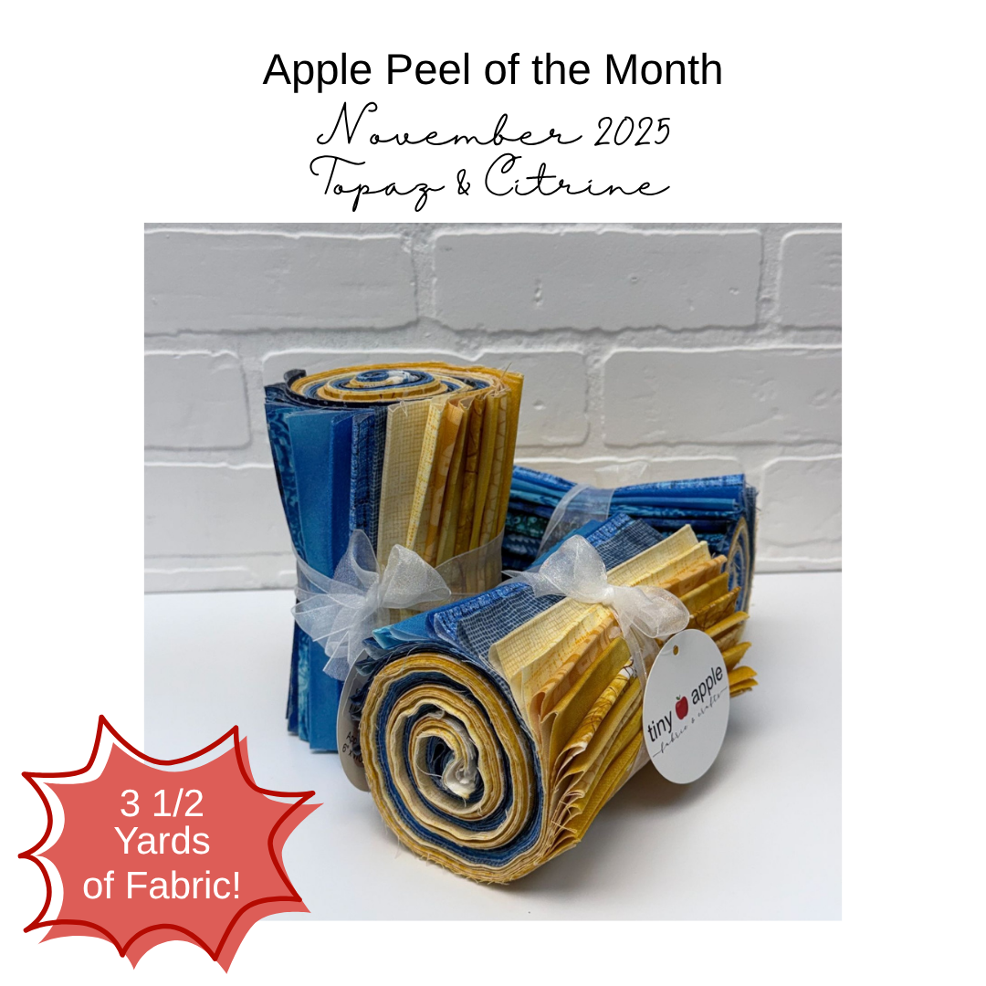 6" Apple Peel (21) Peel of The Month November Birthstones Topaz & Citrine