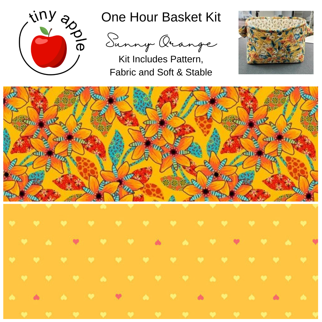 Kit:  One Hour Basket - Sunny Orange - Includes Soft and Stable
