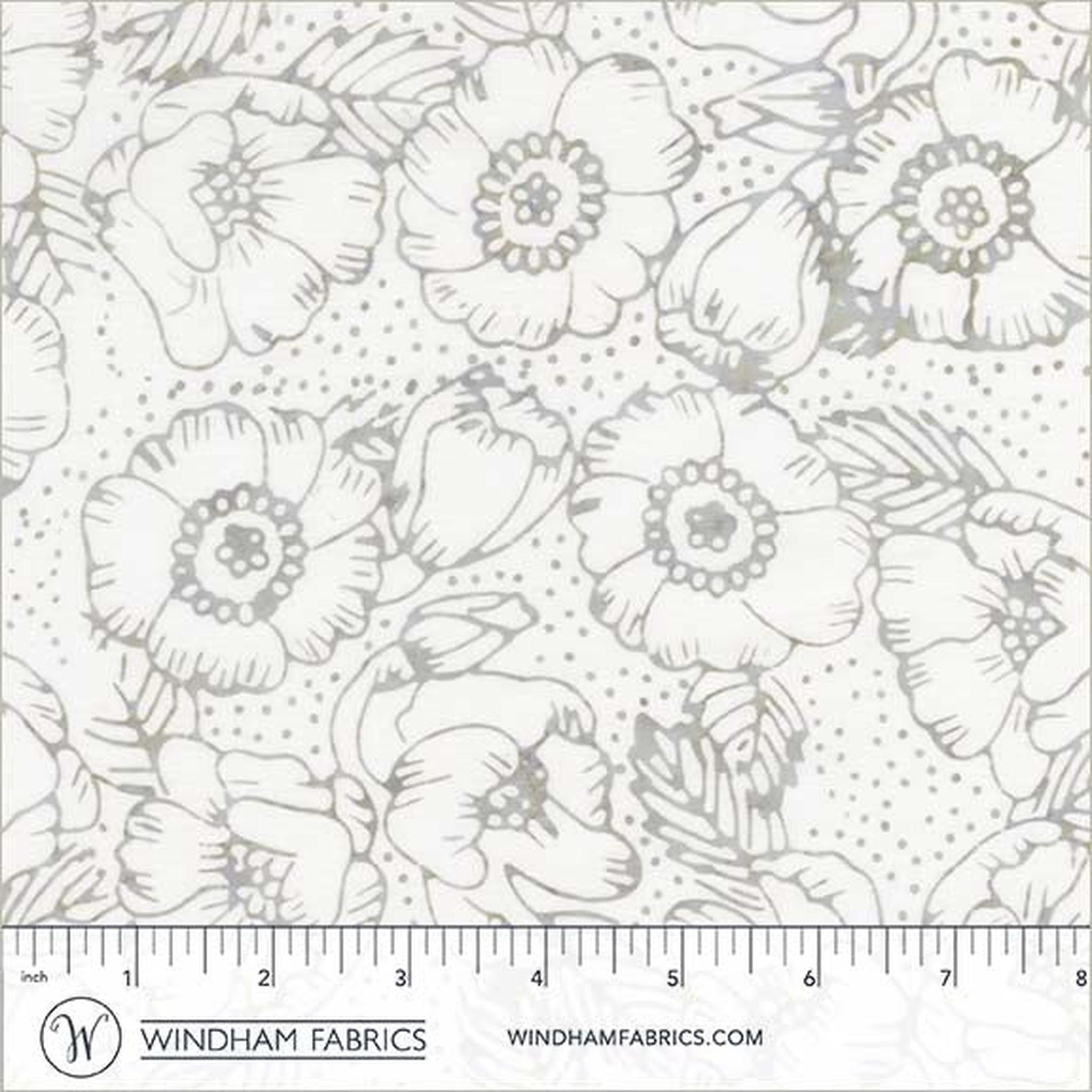 Anthology Fabrics Encore - Gardenias - Silence