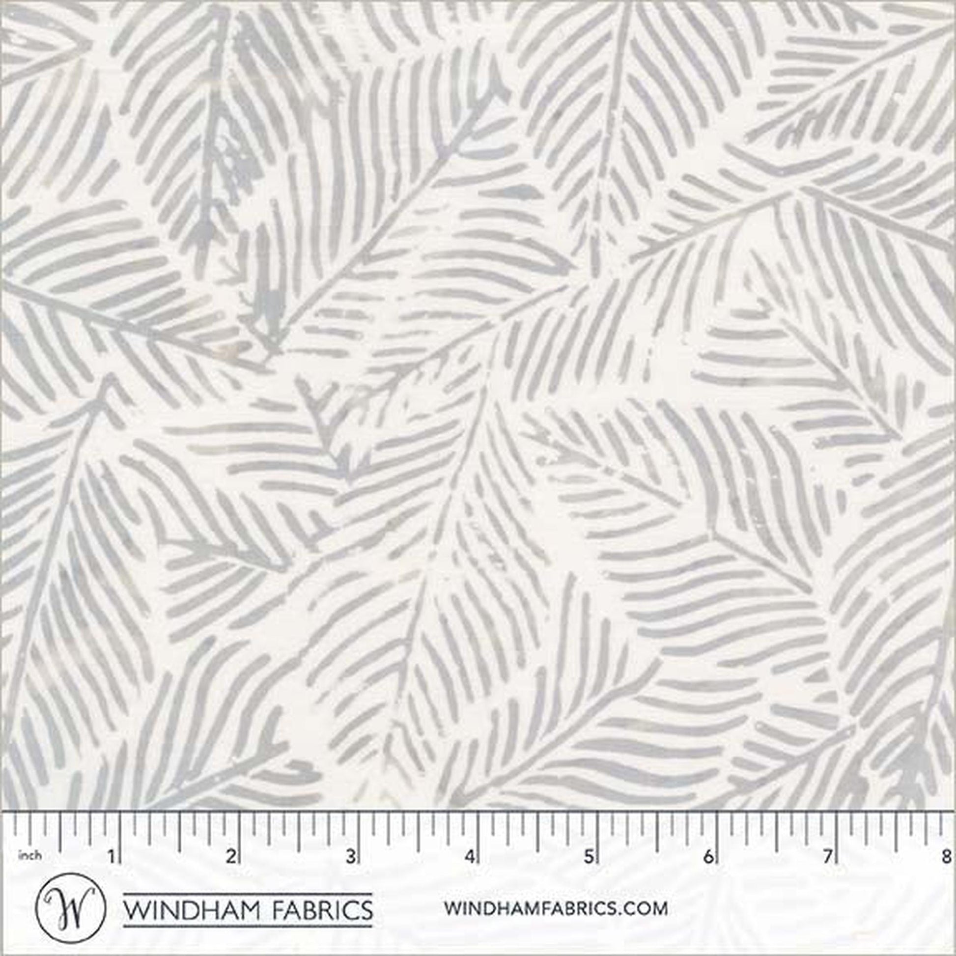 Anthology Fabrics Encore - Palm Leaves - Silence