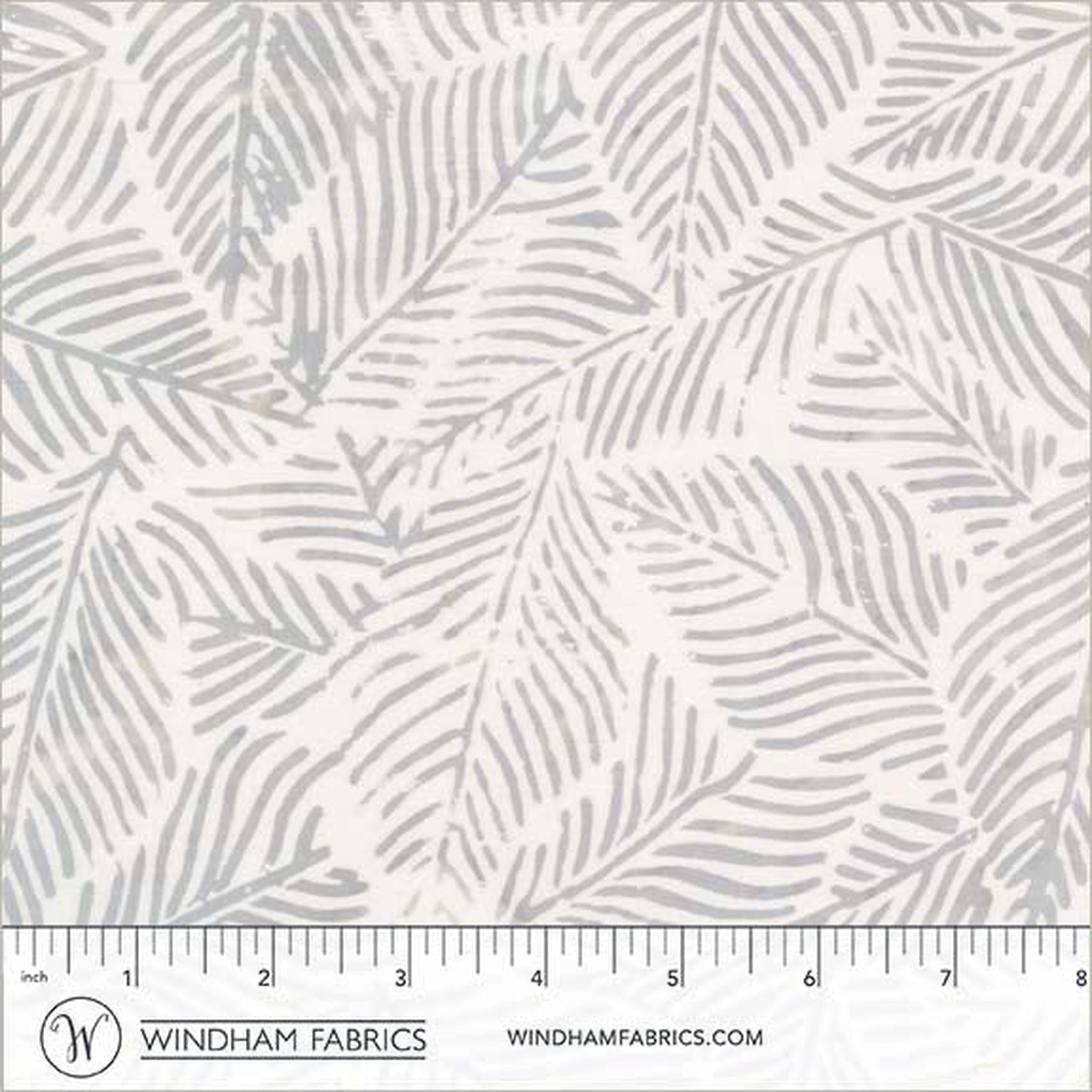 Anthology Fabrics Encore - Palm Leaves - Silence