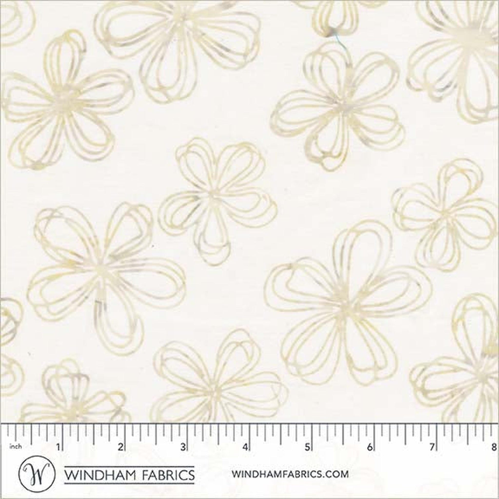 Anthology Fabrics Encore - Flower Sketch - Whisper