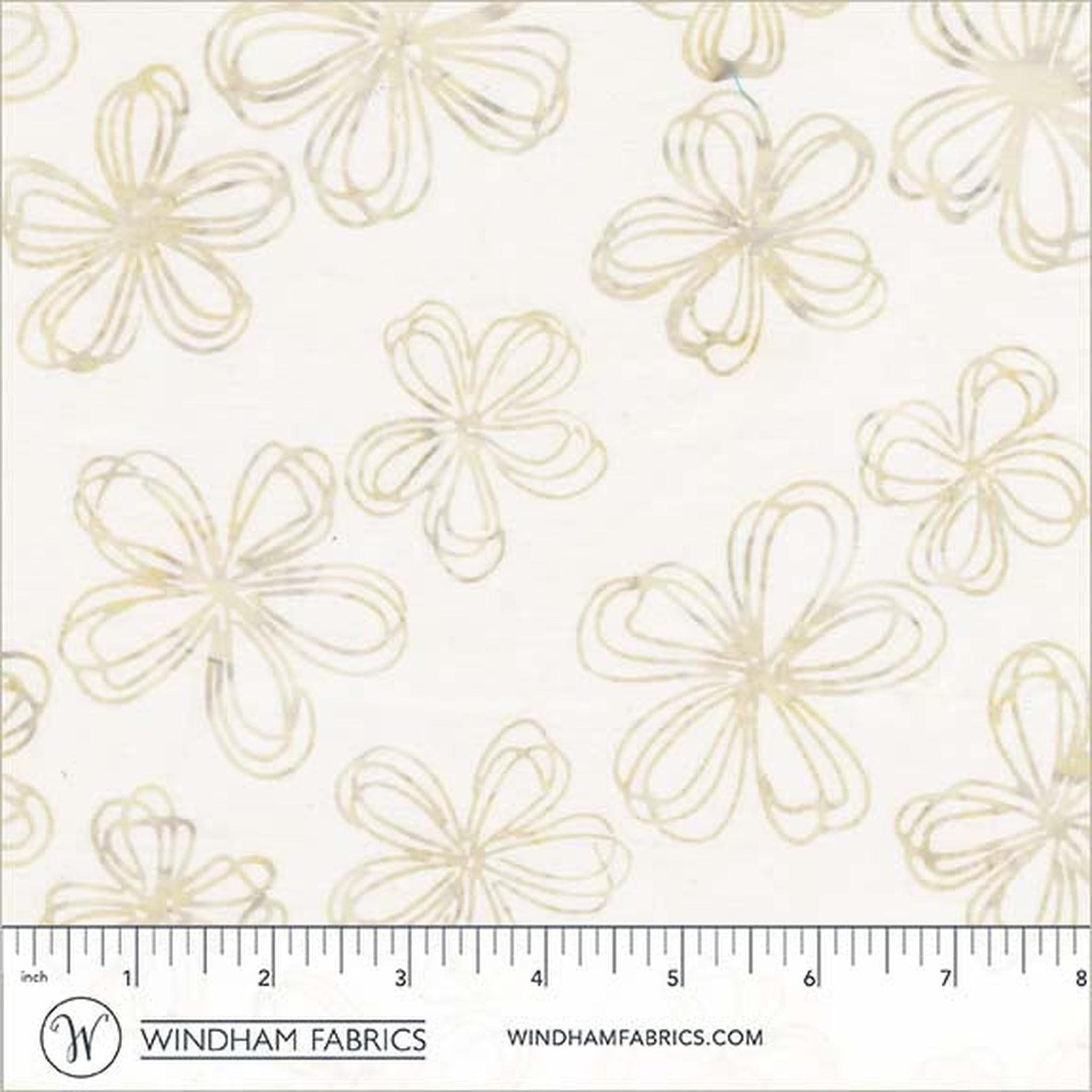Anthology Fabrics Encore - Flower Sketch - Whisper