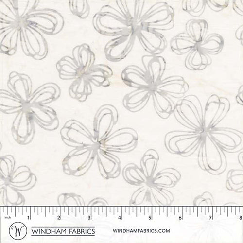 Anthology Fabrics Encore - Flower Sketch - Silence
