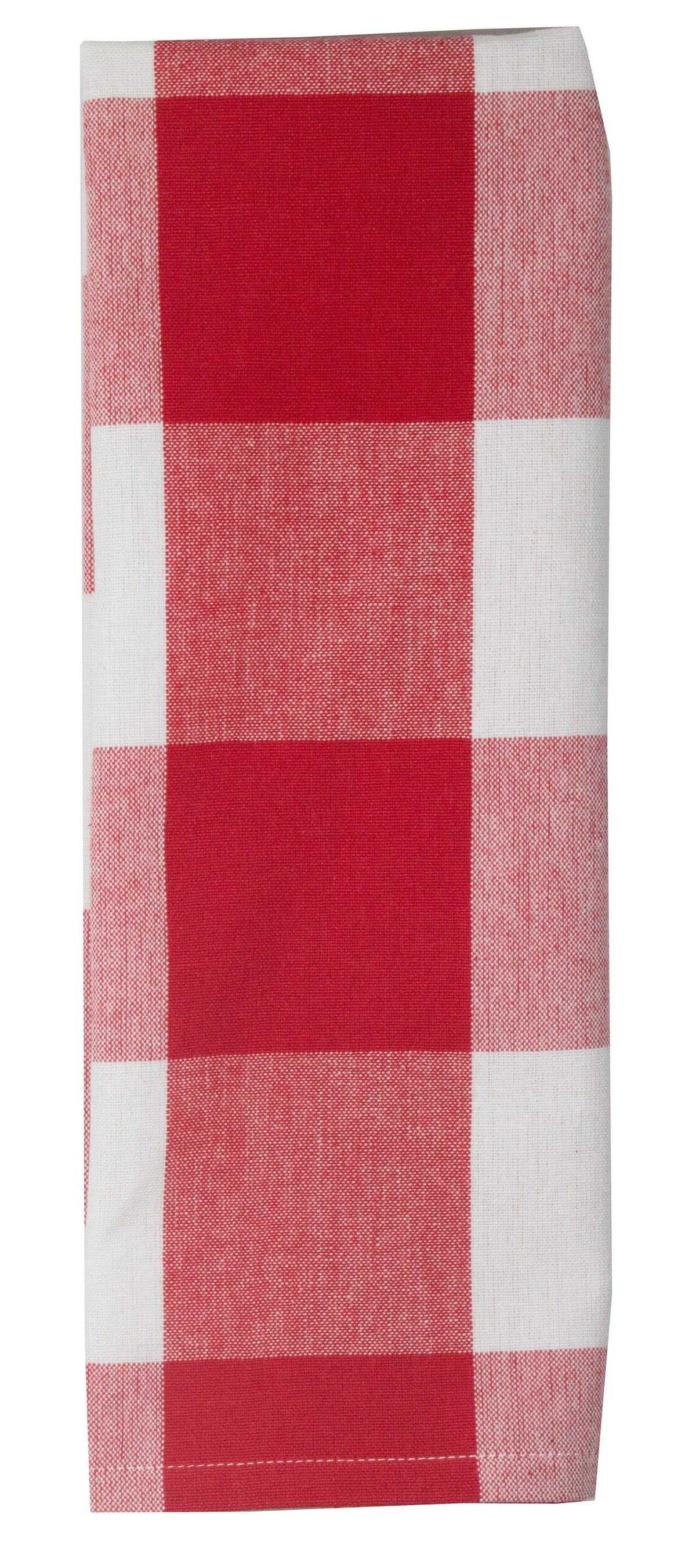 Dunroven House Bright Red Check Farmhouse Tea Towel