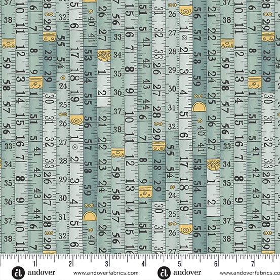 Atelier by Makower - Measurements Blue