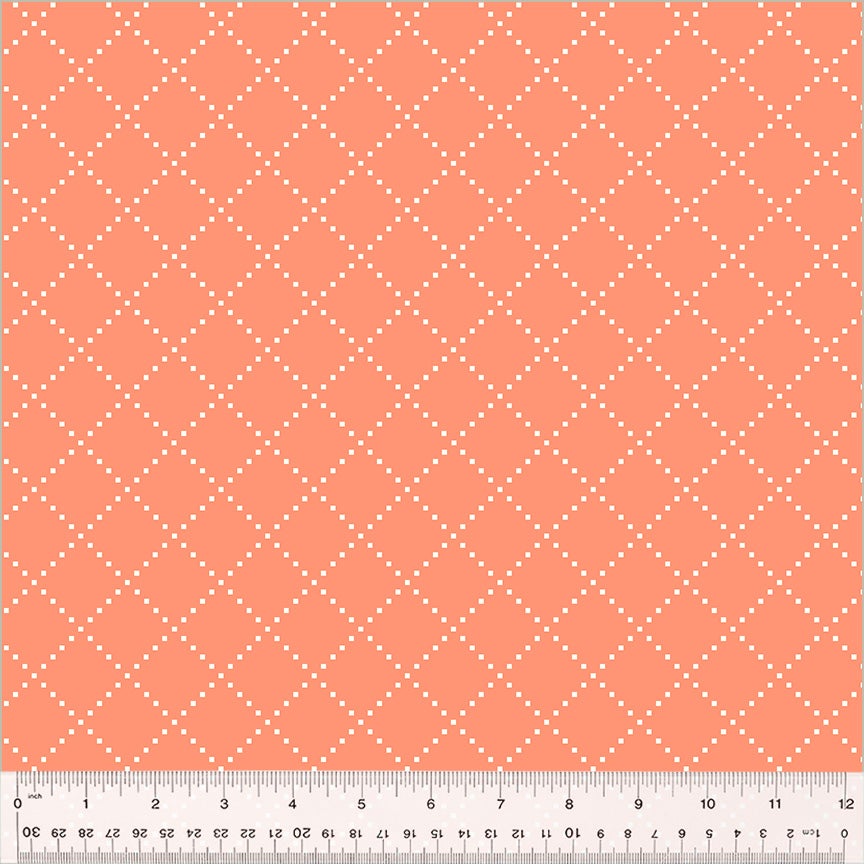 Clover and Dot Grid - Coral