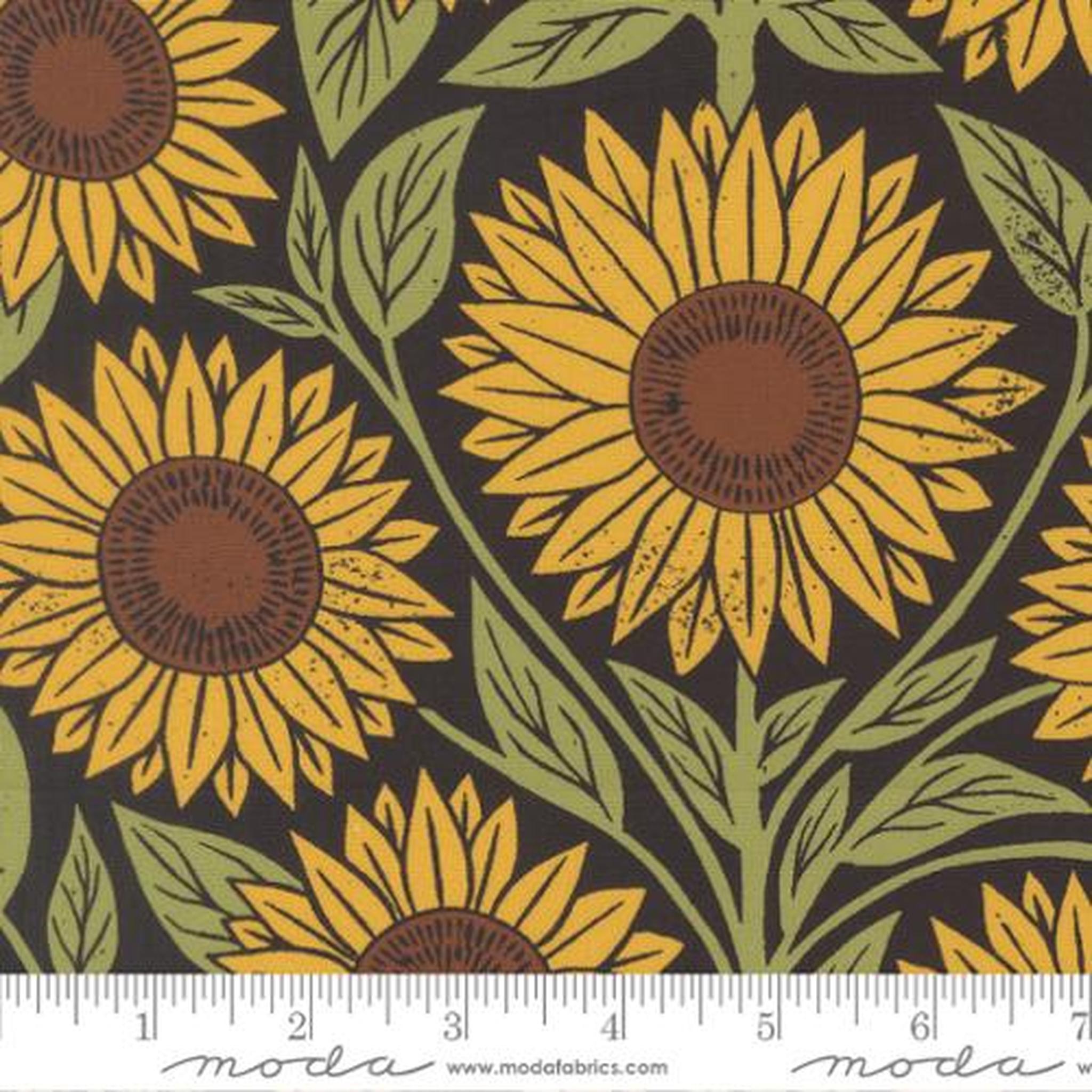 Garden Series Sunflower Large Floral - Midnight