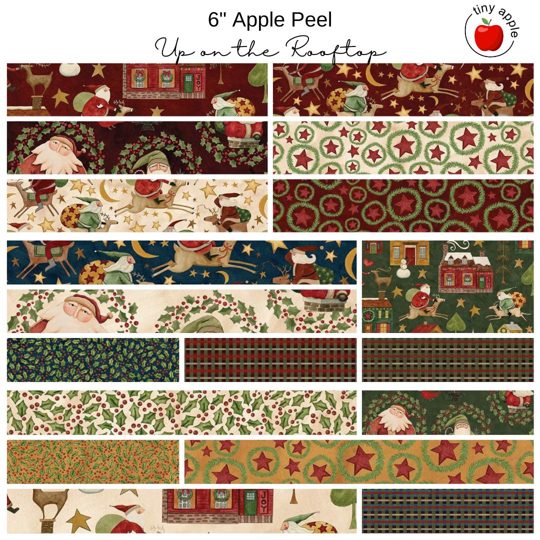 6" Apple Peels - 20 pieces - Up on the Housetop