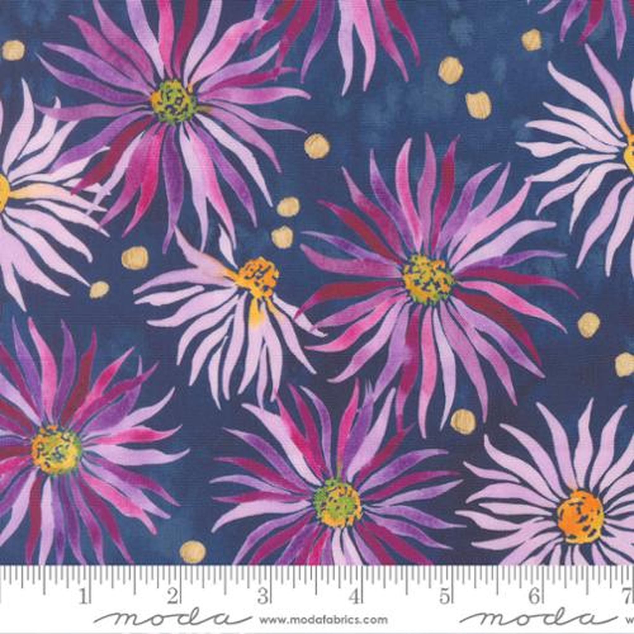 Soulstice Wall Flower Florals Watercolor - Navy