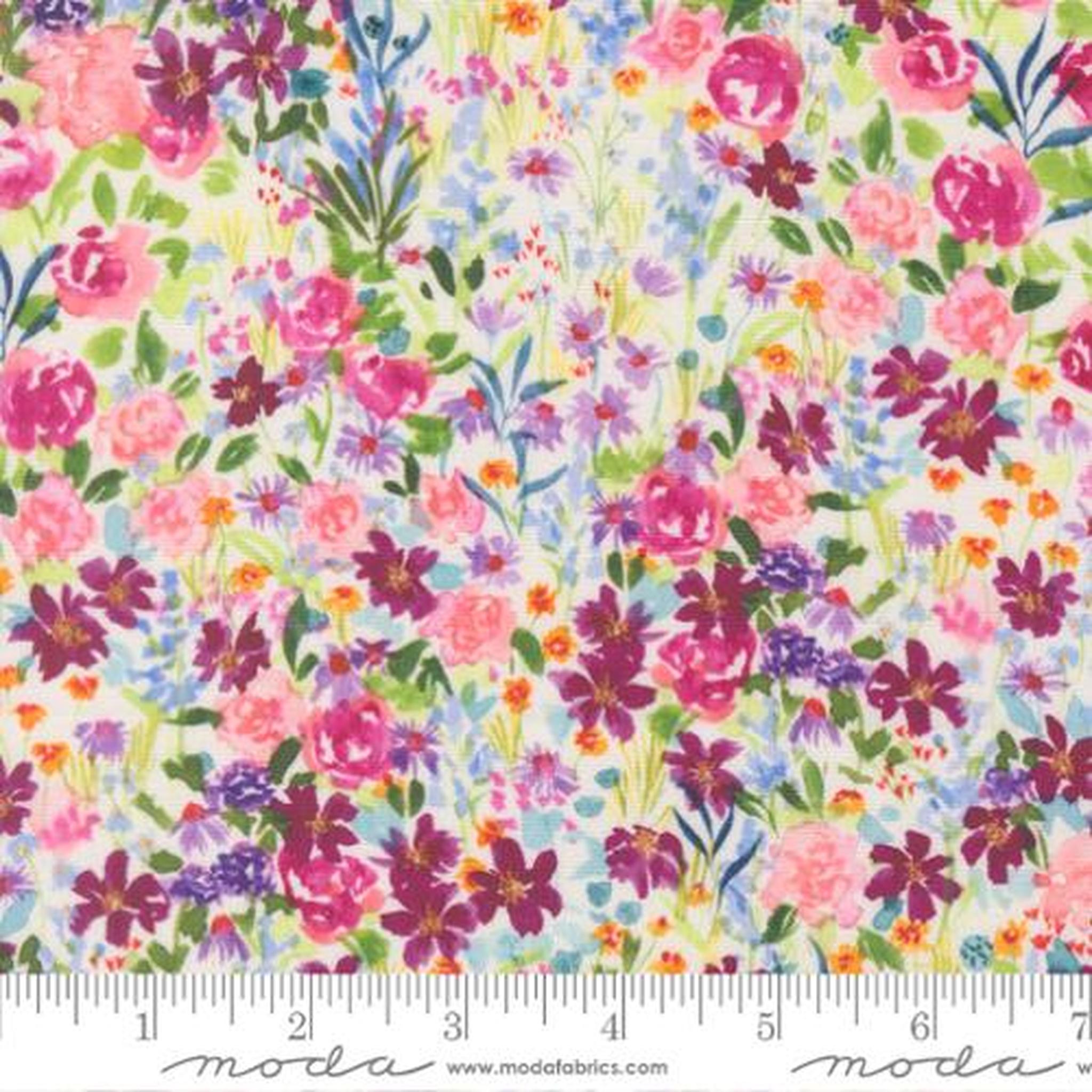 Soulstice Garden Glitter Small Floral Watercolor - Cloud