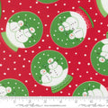 Snow Time - Snow Globe - Poinsettia Red