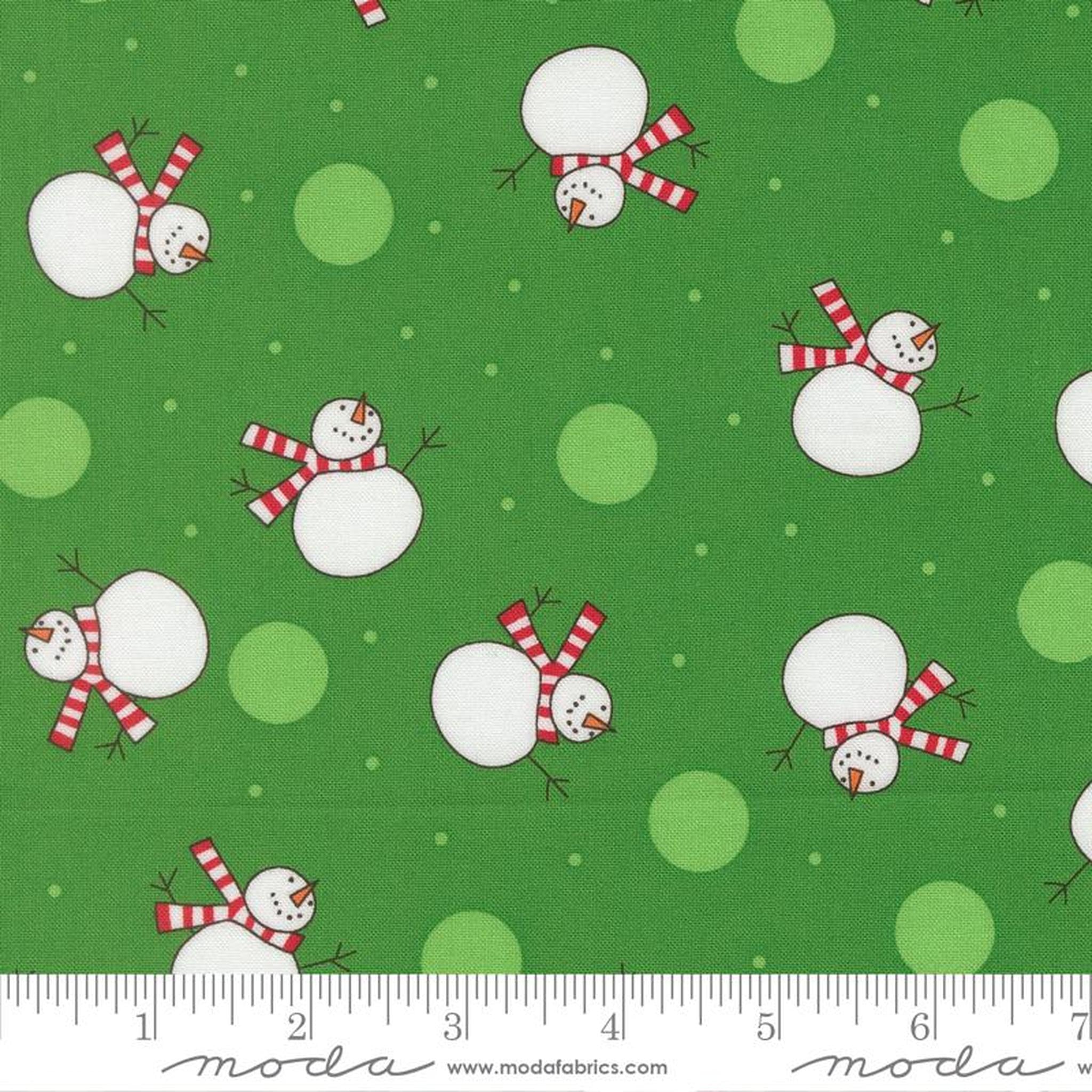Snow Time - Tossed Snowman - Evergreen