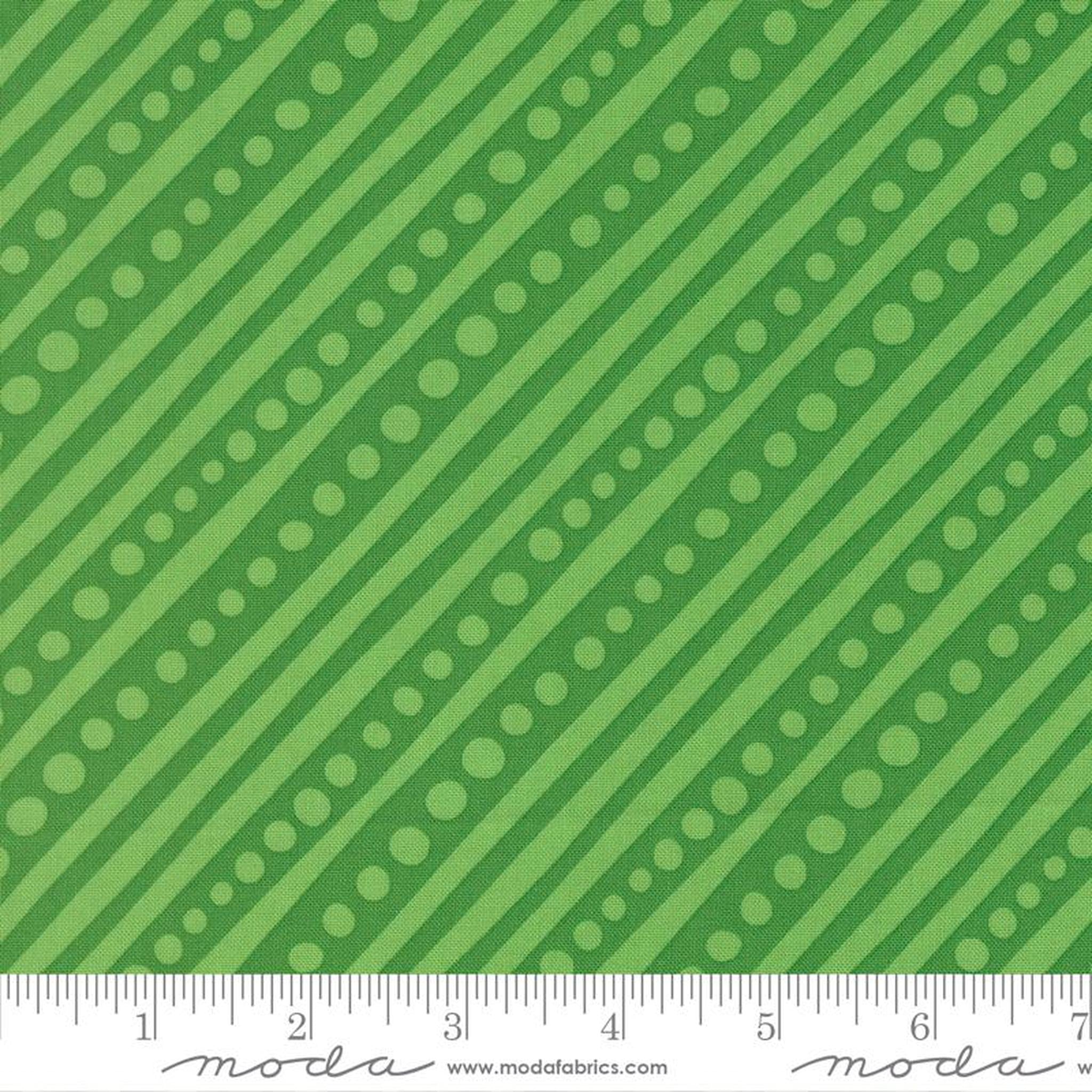 Snow Time - Dotted Bias Stripe Stripes - Hollyleaf