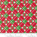 Snow Time - Vintage Plaid Checks and Plaids - Poinsettia Red