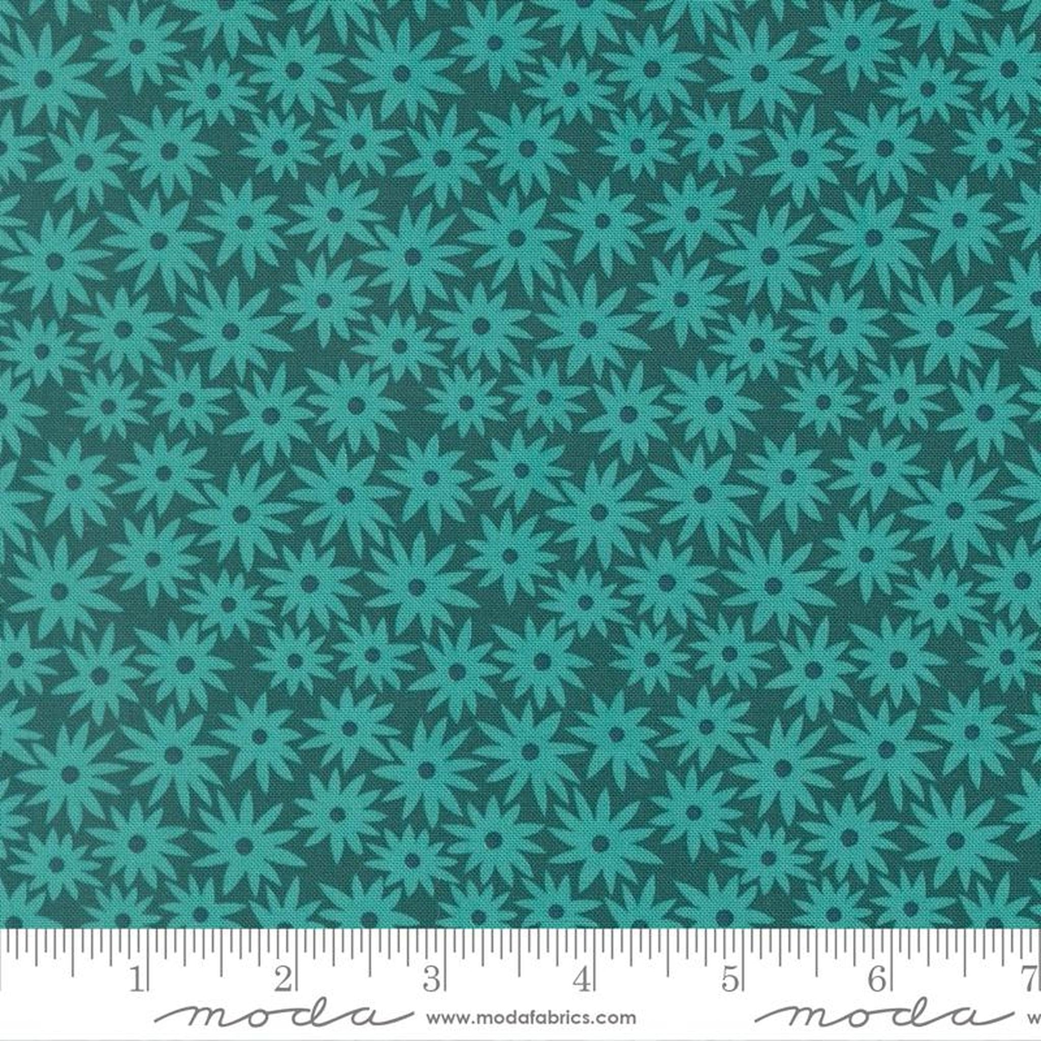 Scenery by Elizabeth Hartman - Sedum Small Floral - Dark Teal