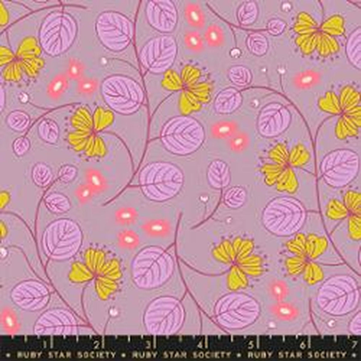 Lofi Linens - Caper Florals - Lilac