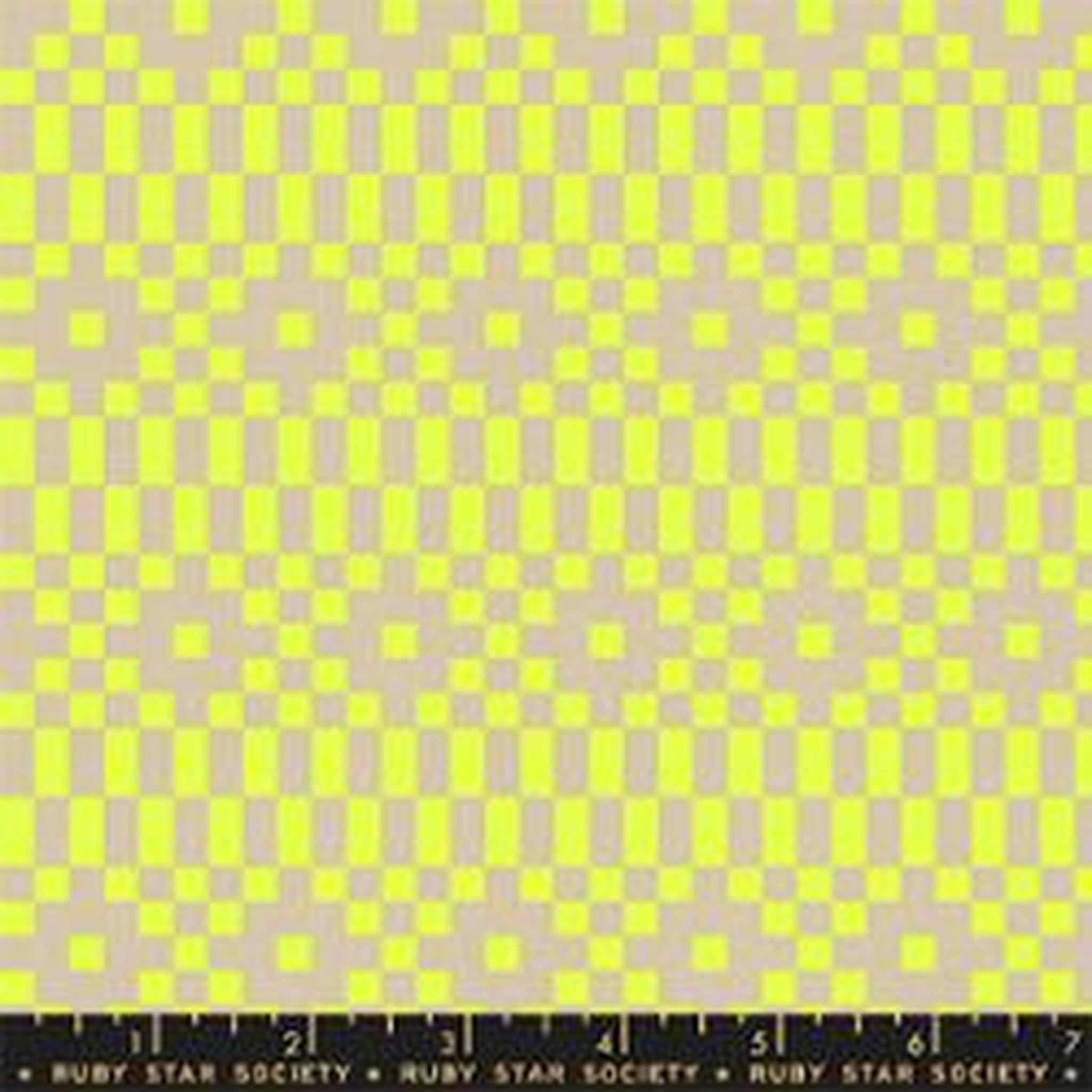 Lofi Linens - Bitmapped - Neon Yellow