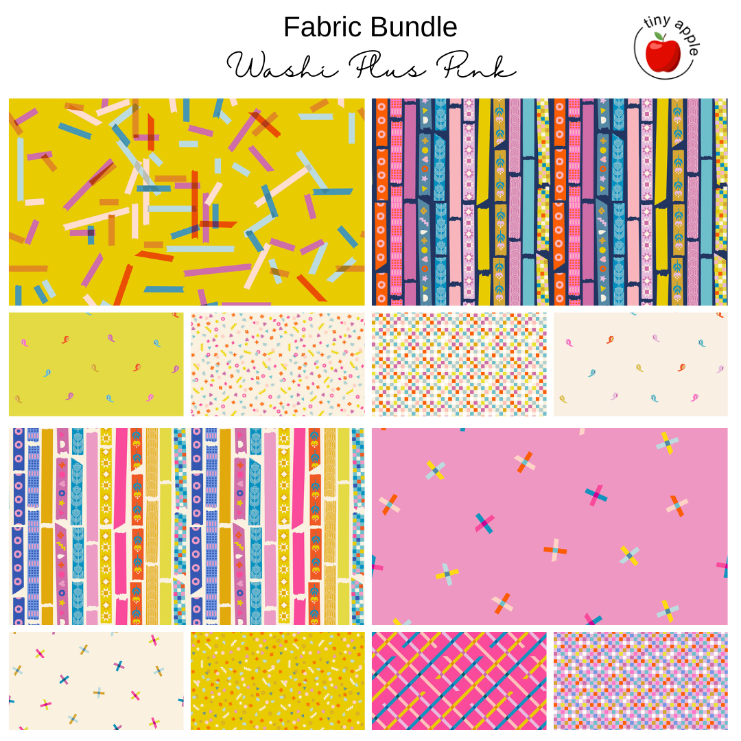 Fat Quarter Bundle (12) Washi Plus Pink by Ruby Star