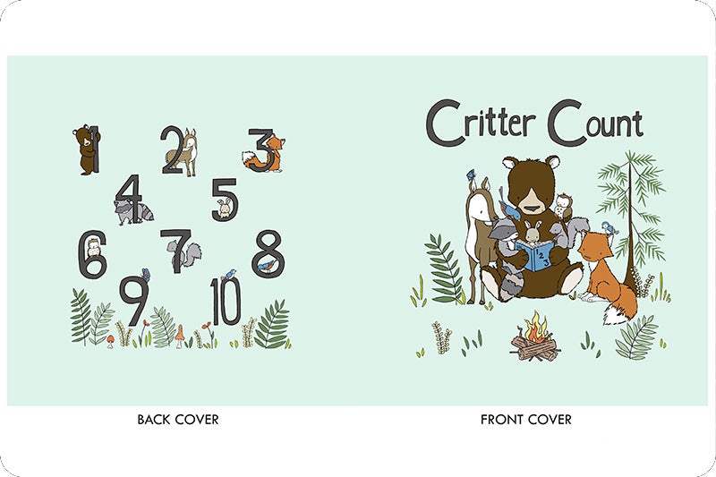 Shannon Cuddle Critter Count Digital Panel - Honeydew