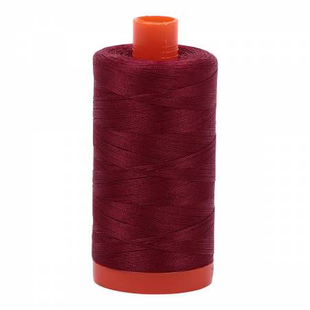 Aurifil Cotton Thread Solid 50wt 1422yds Dark Carmine Red A1050-2460