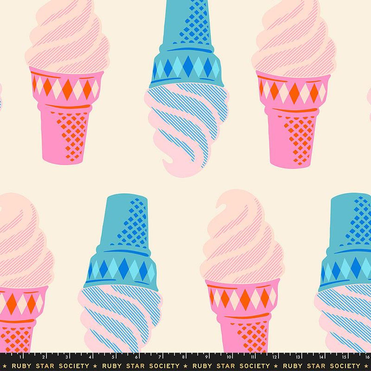 108" Sparkle Mart - Quilt Back Novelty Ice Cream - Natural