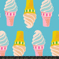 108" Sparkle Mart - Quilt Back Novelty Ice Cream - Turquoise